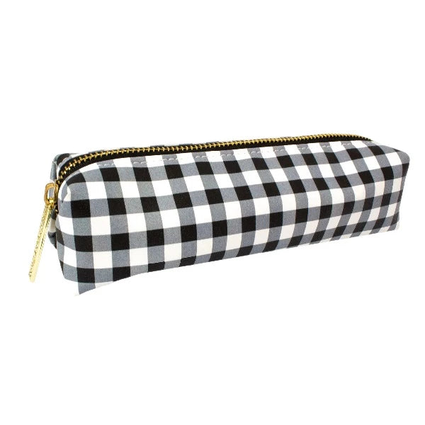 Estuche de lápices delgado Buffalo Check negro