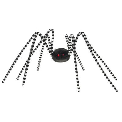50" Metallic Stripe Spider Silver