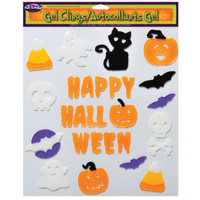 Adhesivos de gel para ventanas de Halloween Feliz Halloween