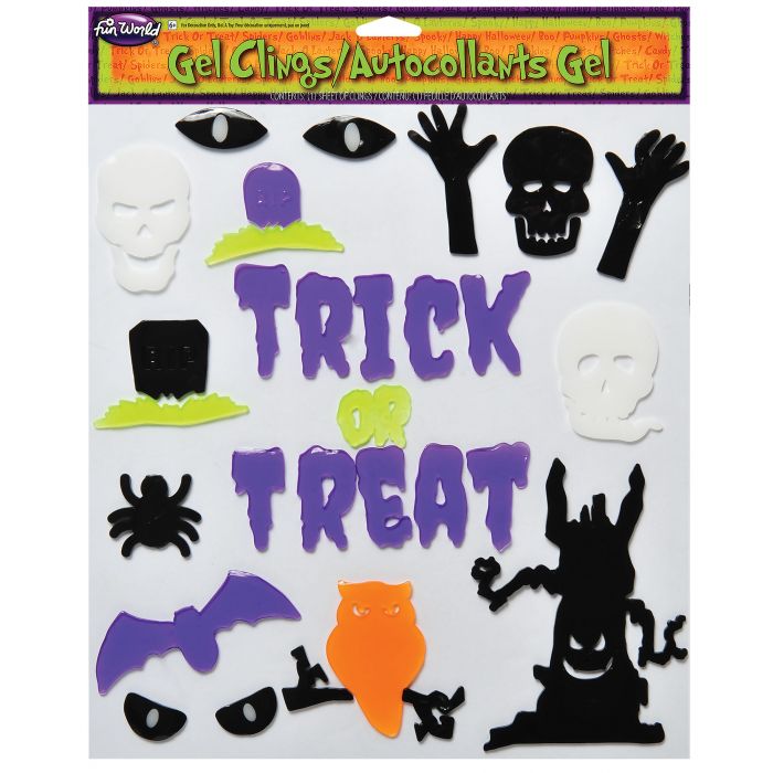Adhesivos de gel para ventana de Halloween Truco o Trato