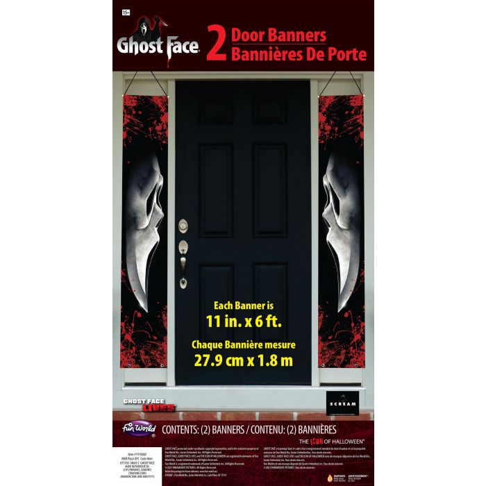 Juego de pancartas para puerta de Ghost Face de 72 pulgadas