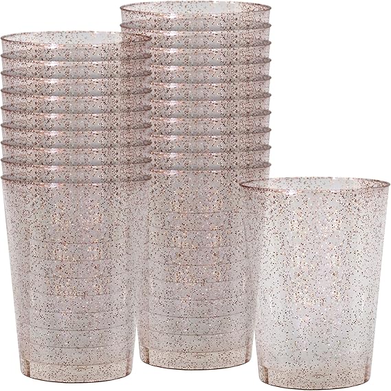 10 oz Tumbler Glitter Rose Gold