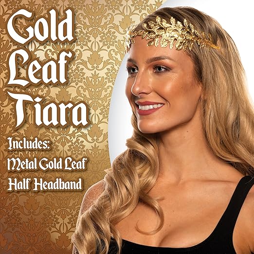 Tiara griega de hoja de oro