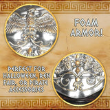Pechera de espuma de gladiador metálico