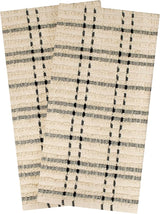Check Kitchen Towel Black 18 x 28