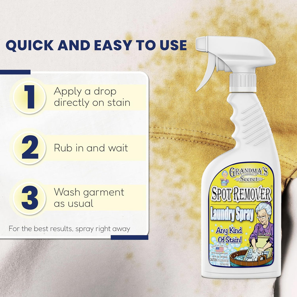 Spray de lavandería secreto de la abuela 16oz