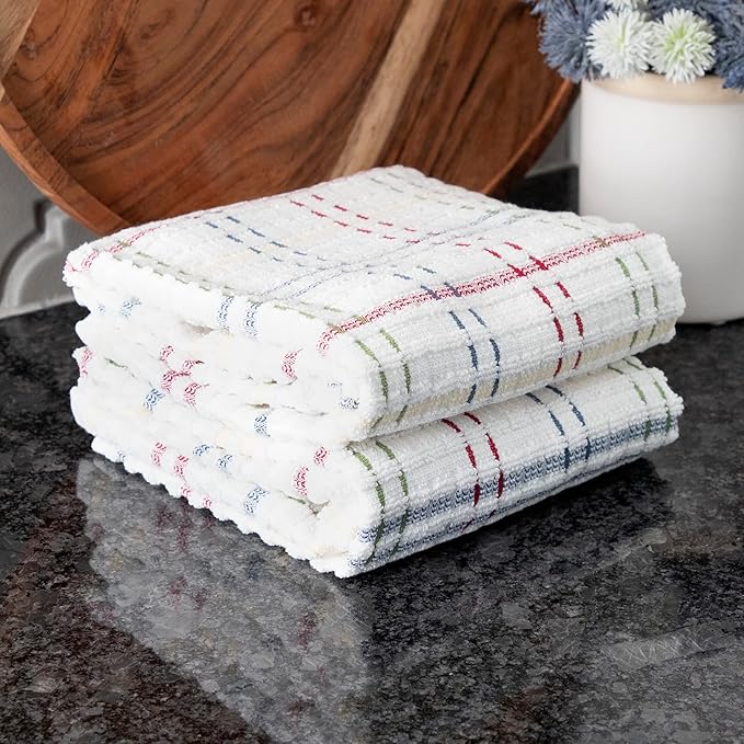Check Kitchen Towel Paprika 18 x 28