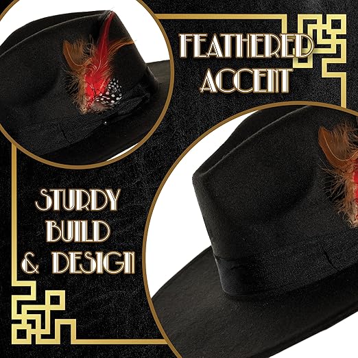 Fedora de ala ancha negra