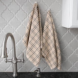 Check Kitchen Towel Black 18 x 28