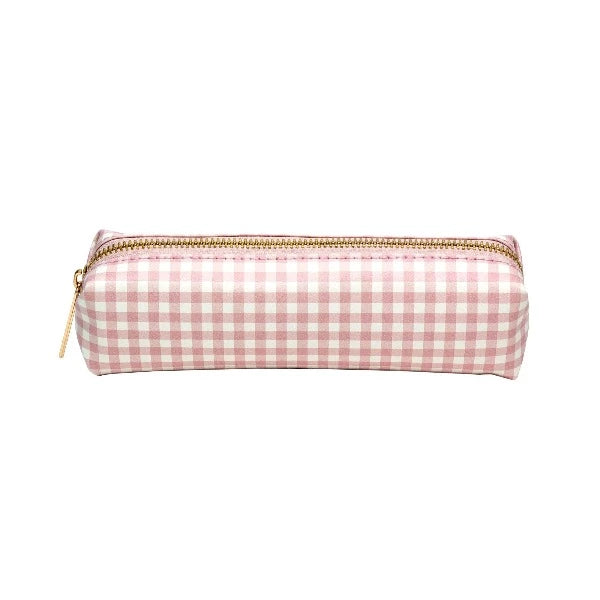 Ballerina Pink Check Slim Pencil Case
