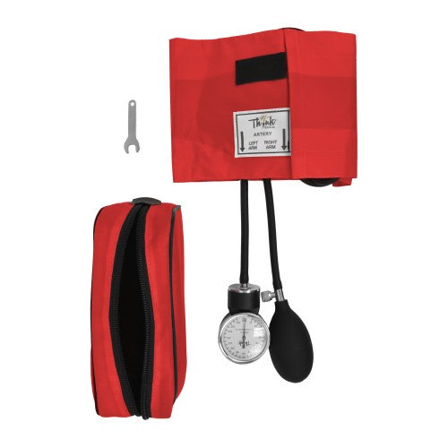 Tensiómetro aneroide Think Medical para adultos, rojo