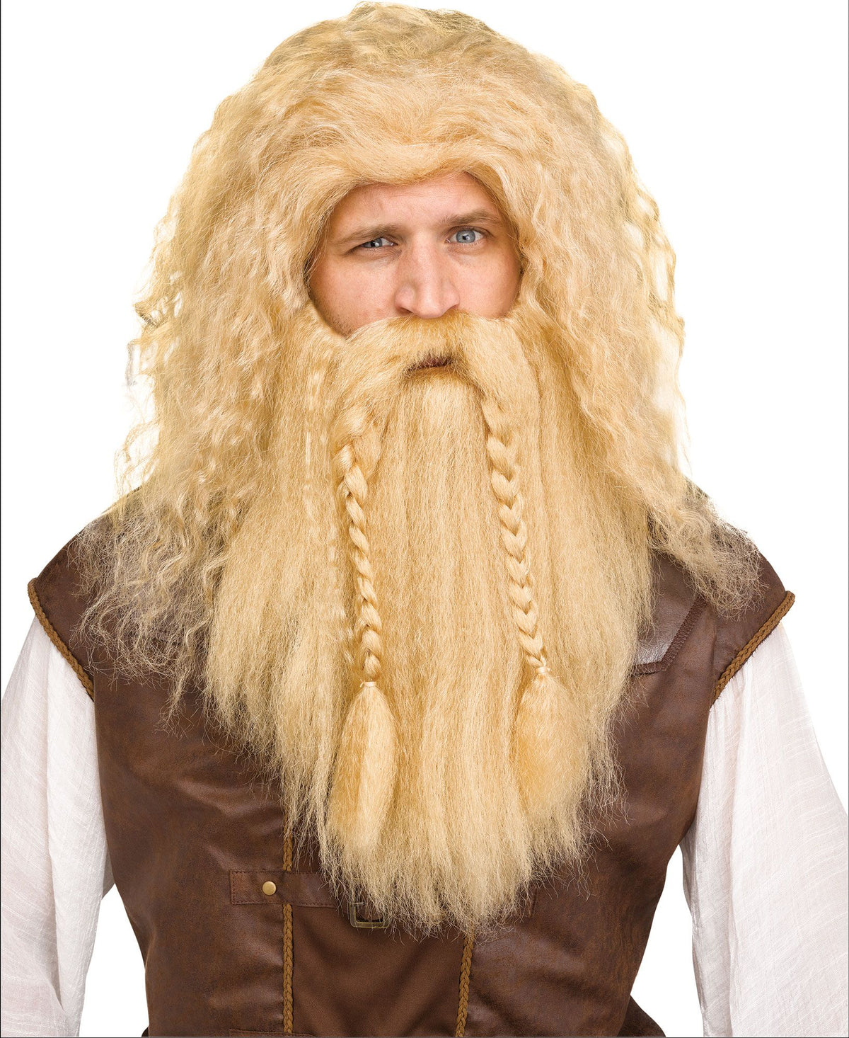 Viking Wig & Beard Blonde