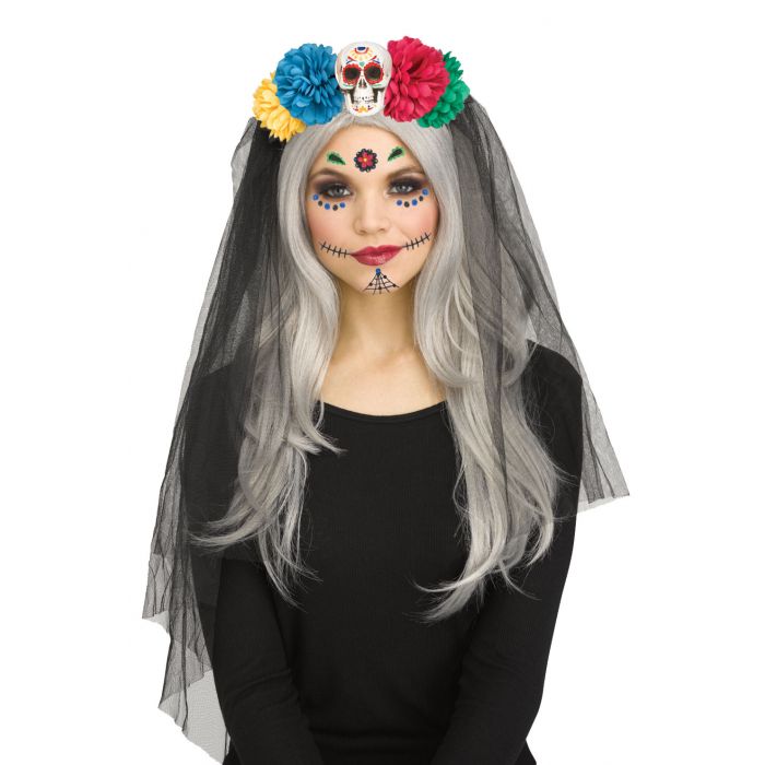 Horror Bridal Veil Day Of Dead