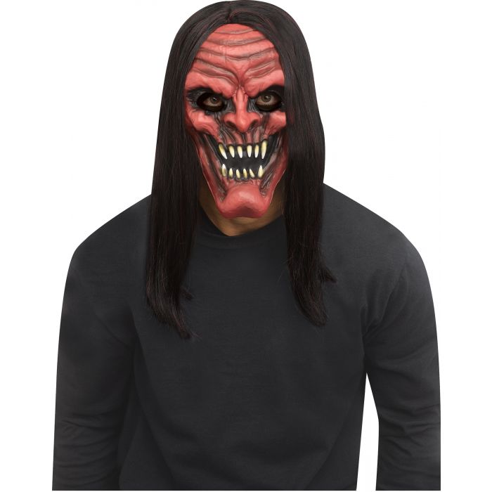 Máscara de vampiro demonio rojo - negro