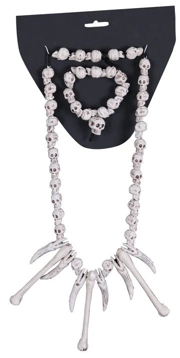 Deluxe Necklace & Bracelet combo skulls & bones