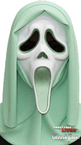 Máscara Ghost Face® con purpurina verde pistacho