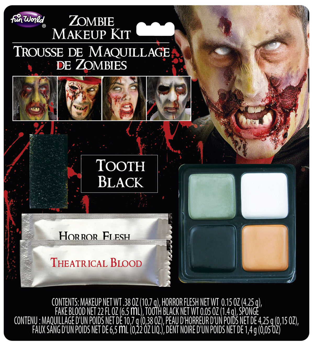 Kit de maquillaje zombi