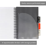 Cuaderno de proyectos ejecutivo B5 metálico morado