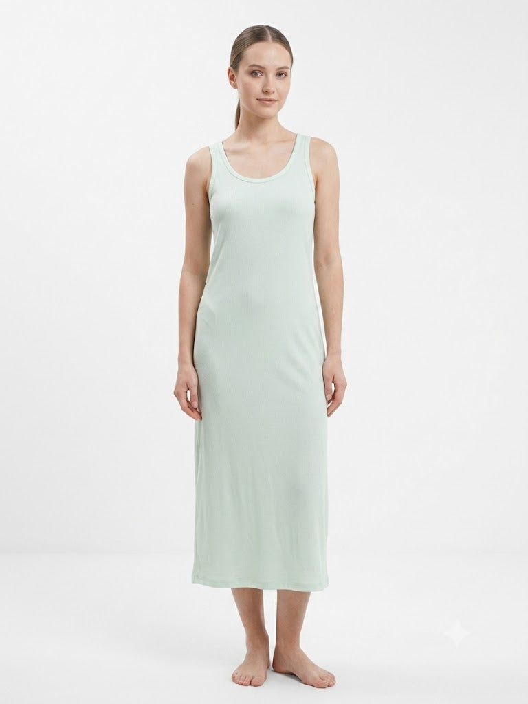 Pijama de dos piezas para mujer, top de manga corta con muescas y pantalón largo, VERDE CLARO