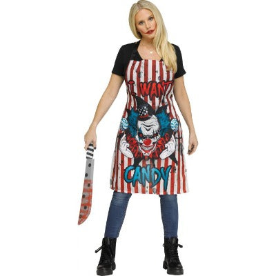 Delantal de terror Payaso Caramelo - Adulto