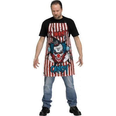 Delantal de terror Payaso Caramelo - Adulto
