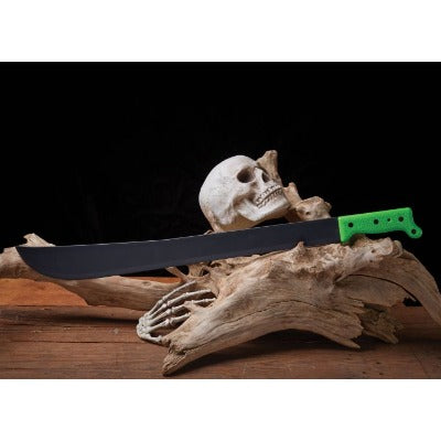 27" Black Blade Machete Green