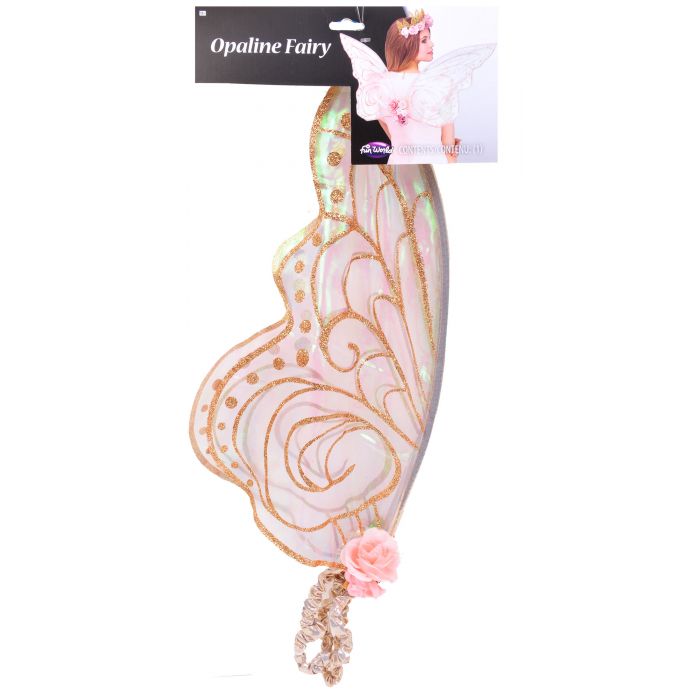 Alas de Hada Brillantes Opaline Oro Rosa y Rosa - Adulto