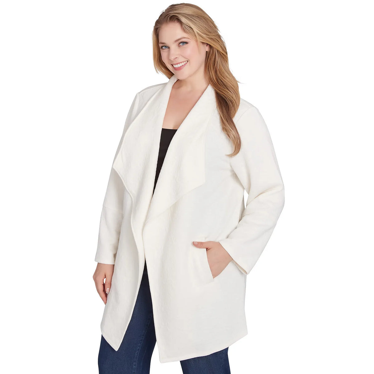 Chaqueta de Punto Acolchada Plus Winter Scroll color marfil - Ruby Rd