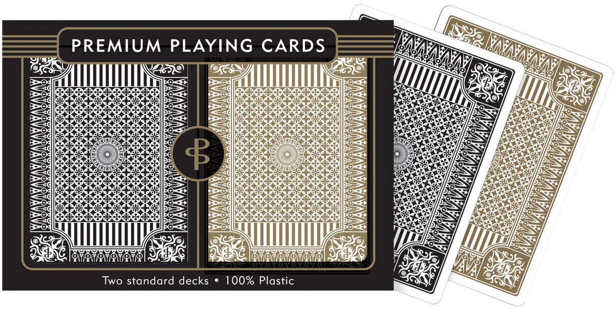 Black & Gold Premium Plastic Playing Cards (Standard Size)
