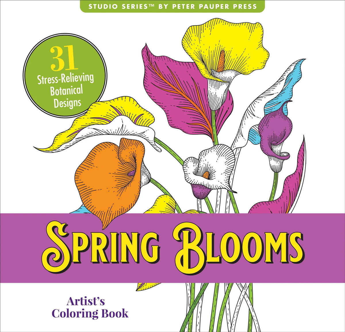 El libro para colorear del artista: Flores de primavera