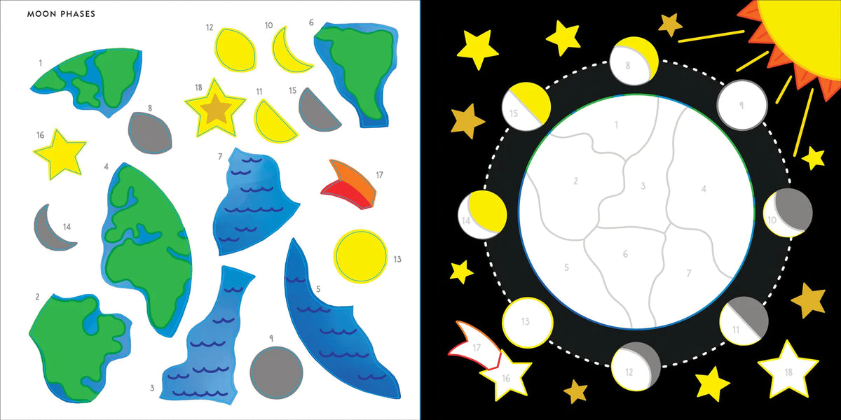 Mi primer libro de colorear con pegatinas: El espacio exterior