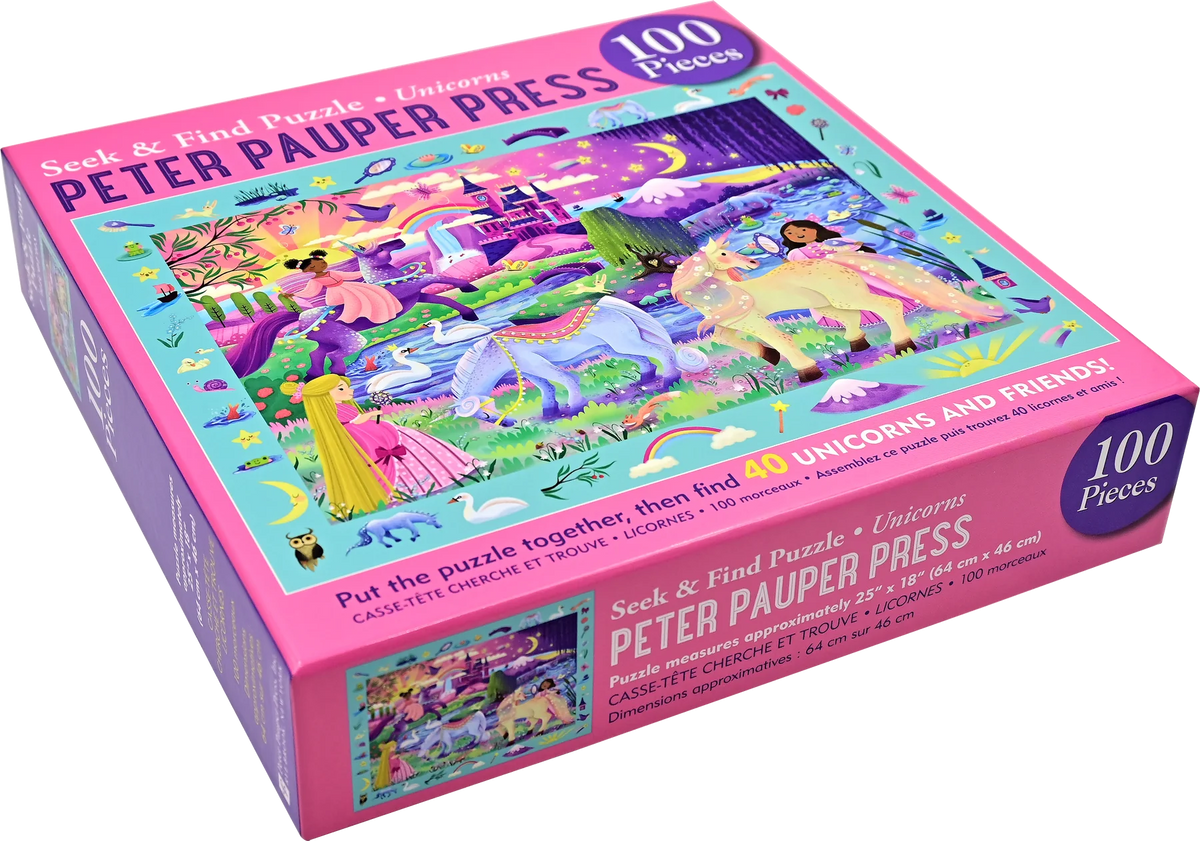 Unicorns Seek & Find 100-Piece Jigsaw Puzzle