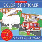Mi primer libro de pintar con pegatinas: Coches, camiones y trenes