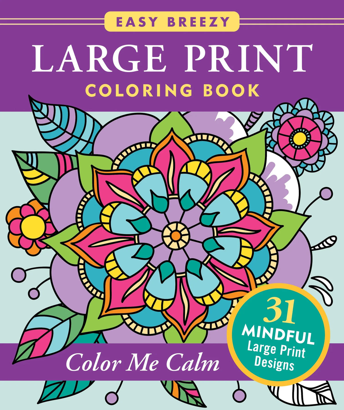 Libro de colorear de letra grande - Pinta para calmarte