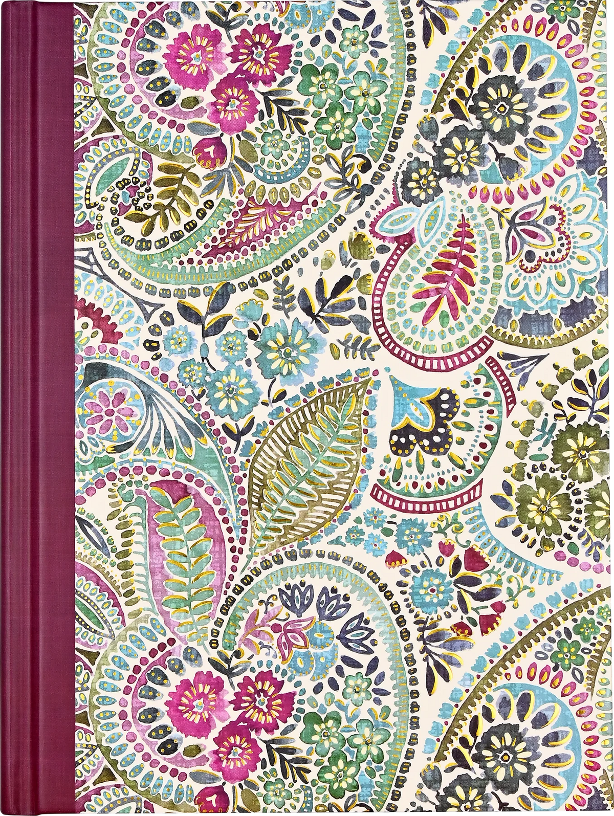 Cuaderno de acuarela con estampado de cachemira