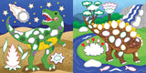 Libro de pegatinas de rascar con relieve - Dinosaurios