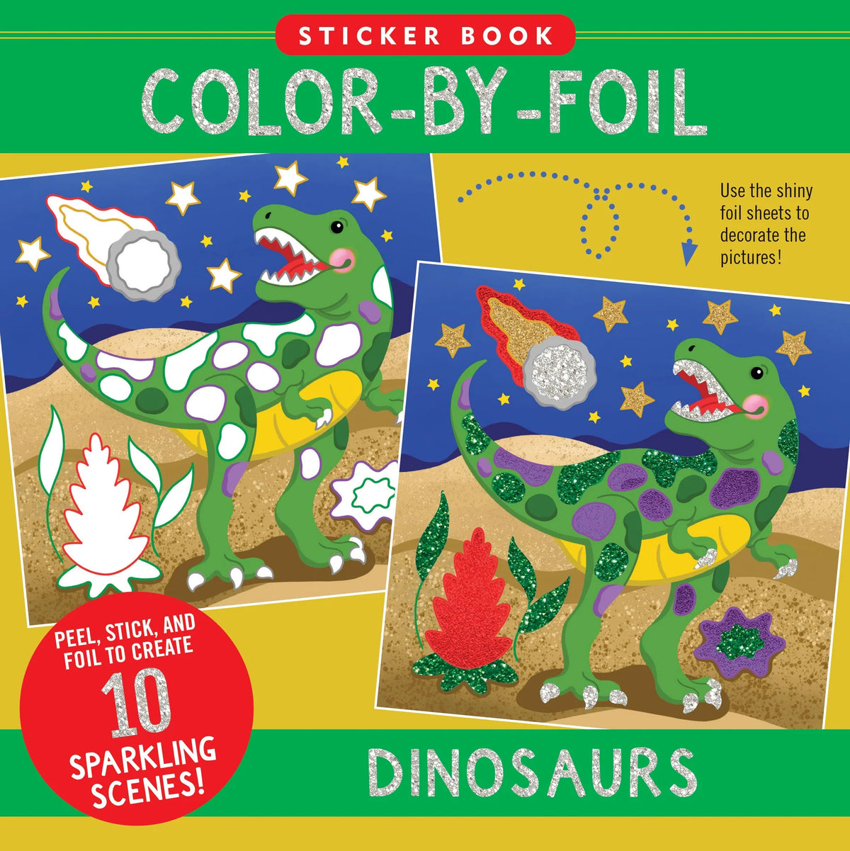 Libro de pegatinas de rascar con relieve - Dinosaurios
