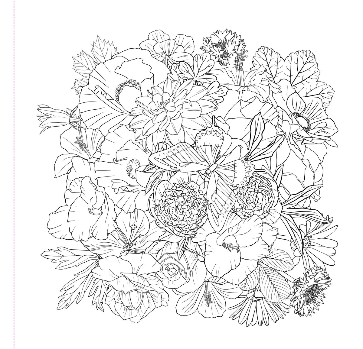 Wildflowers Adult Coloring Book