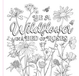 Wildflowers Adult Coloring Book