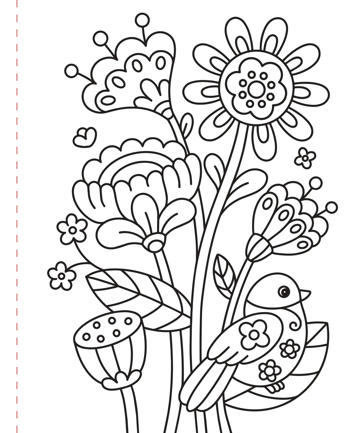 Large Print Coloring Book - Stress-Relief