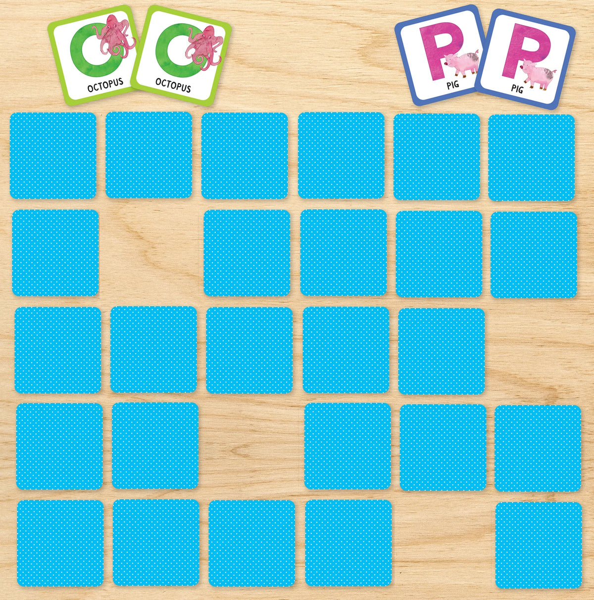 Animal Alphabet Memory Match Game (Set of 72 cards)