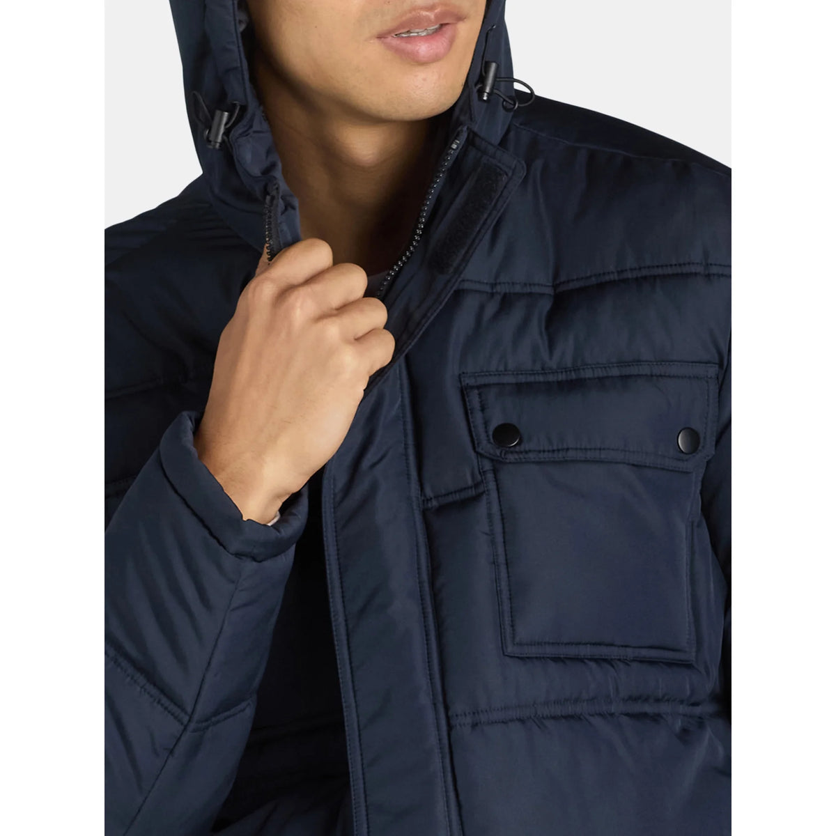 4 Pocket Quilted Heavy Puffer Navy