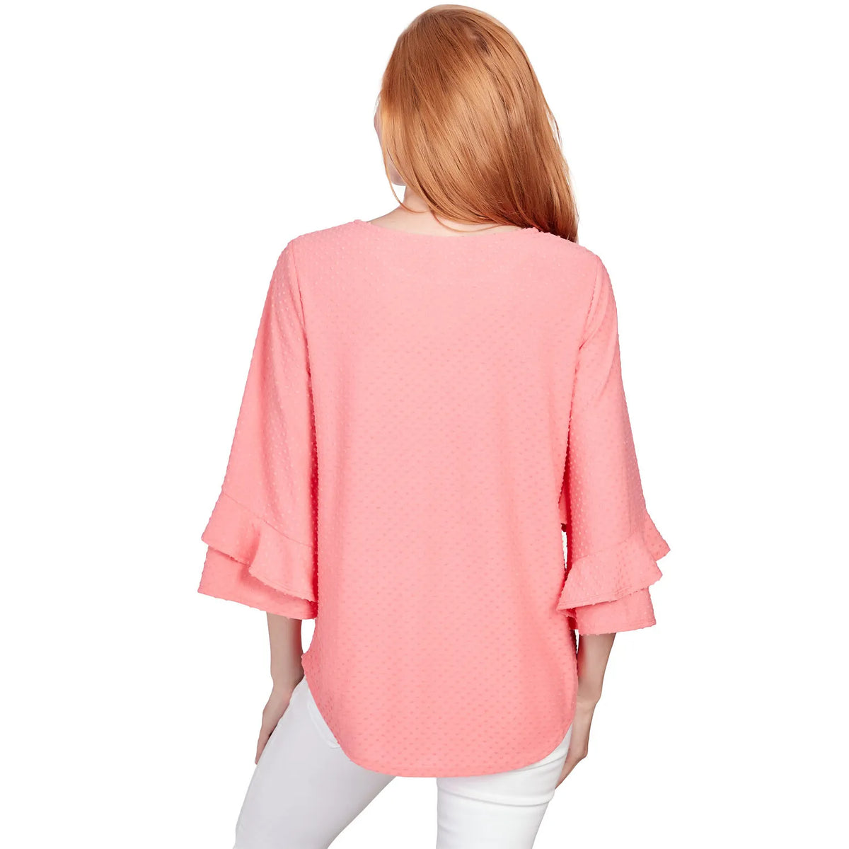 Top de Fiesta Liso con Textura Swiss Dot - Ruby Rd