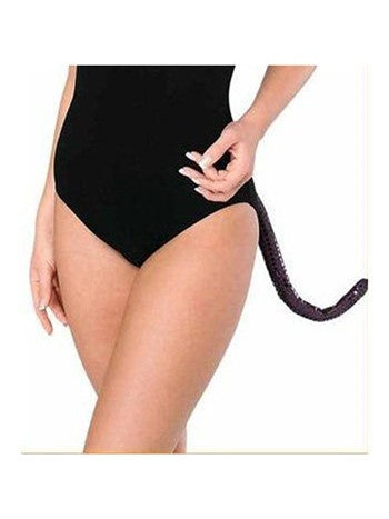 17" Black Sequined Cat Tail