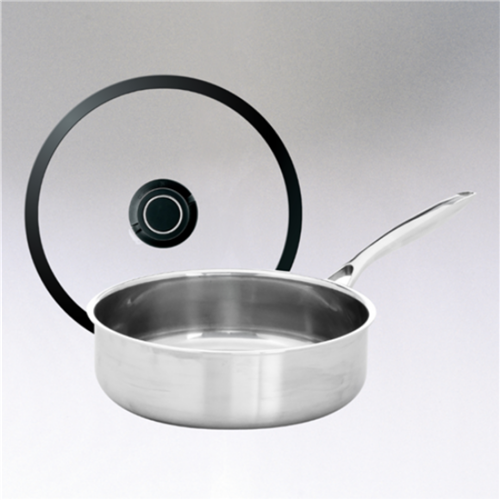 Acero Inoxidable Black Cube, Sartén con Tapa, 24 cm de diámetro, 2.8 L