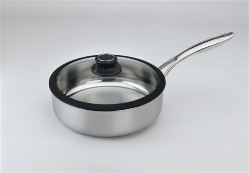 Acero Inoxidable Black Cube, Sartén con Tapa, 24 cm de diámetro, 2.8 L