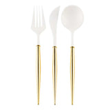 Bella Cutlery White / Gold  Handle
