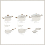 10 pcs Cookware Set Grey