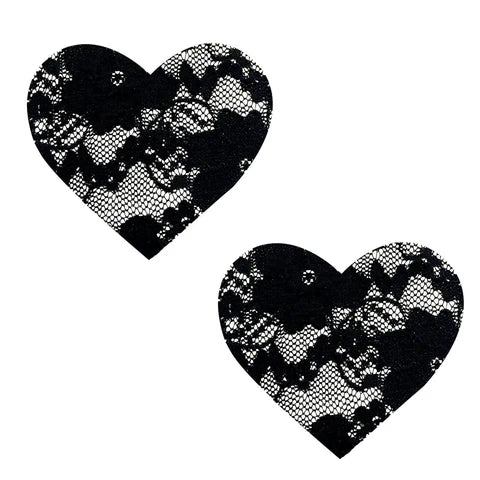 Vogue Encaje Negro I Heart U Cubre Pezones