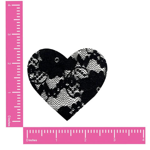 Vogue Encaje Negro I Heart U Cubre Pezones